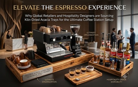 Elevate the Espresso Experience: Why Global Retailers and Hospitality Designers are Sourcing Kiln-Dried Acacia Trays for the Ultimate Coffee Station Setup